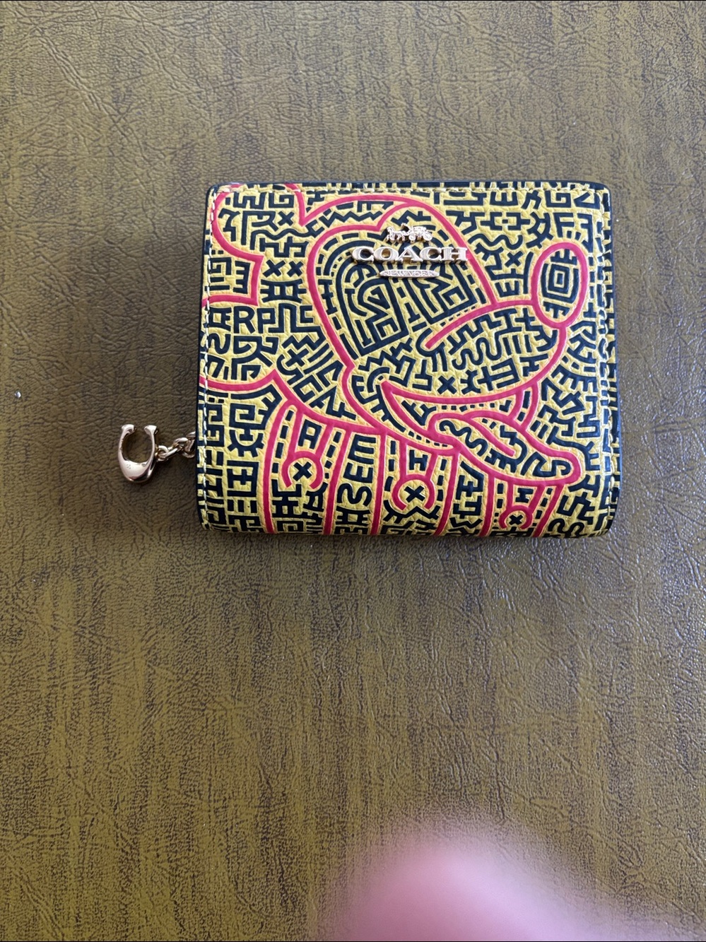 Coach Disney Mickey Mouse X Keith Haring Snap Wallet